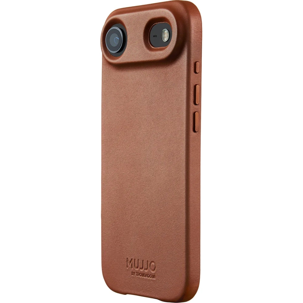 Handyhülle für iPhone Air, Mujjo Full Leather Case für MagSafe, Braun