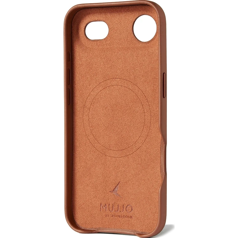 Handyhülle für iPhone Air, Mujjo Full Leather Case für MagSafe, Braun