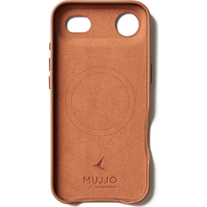 Handyhülle für iPhone Air, Mujjo Full Leather Case für MagSafe, Braun