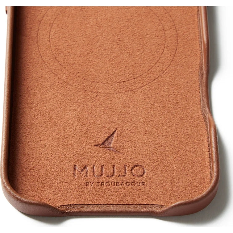Handyhülle für iPhone Air, Mujjo Full Leather Case für MagSafe, Braun