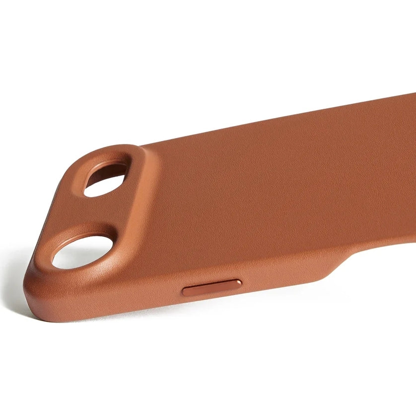 Handyhülle für iPhone Air, Mujjo Full Leather Case für MagSafe, Braun