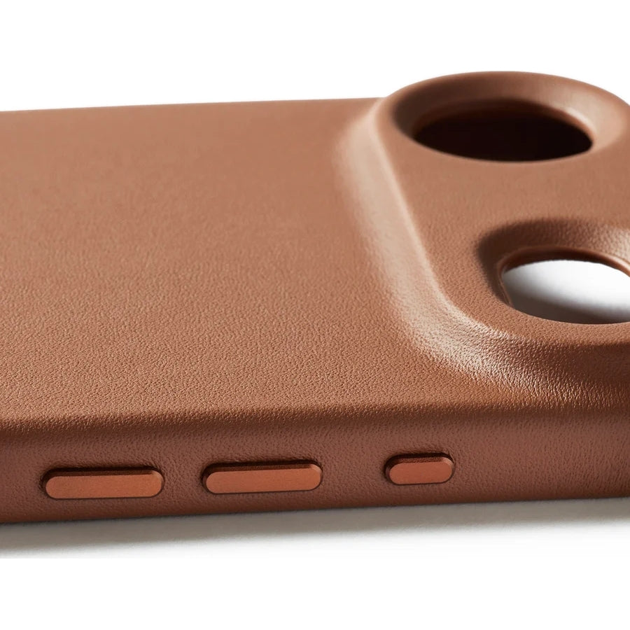 Handyhülle für iPhone Air, Mujjo Full Leather Case für MagSafe, Braun