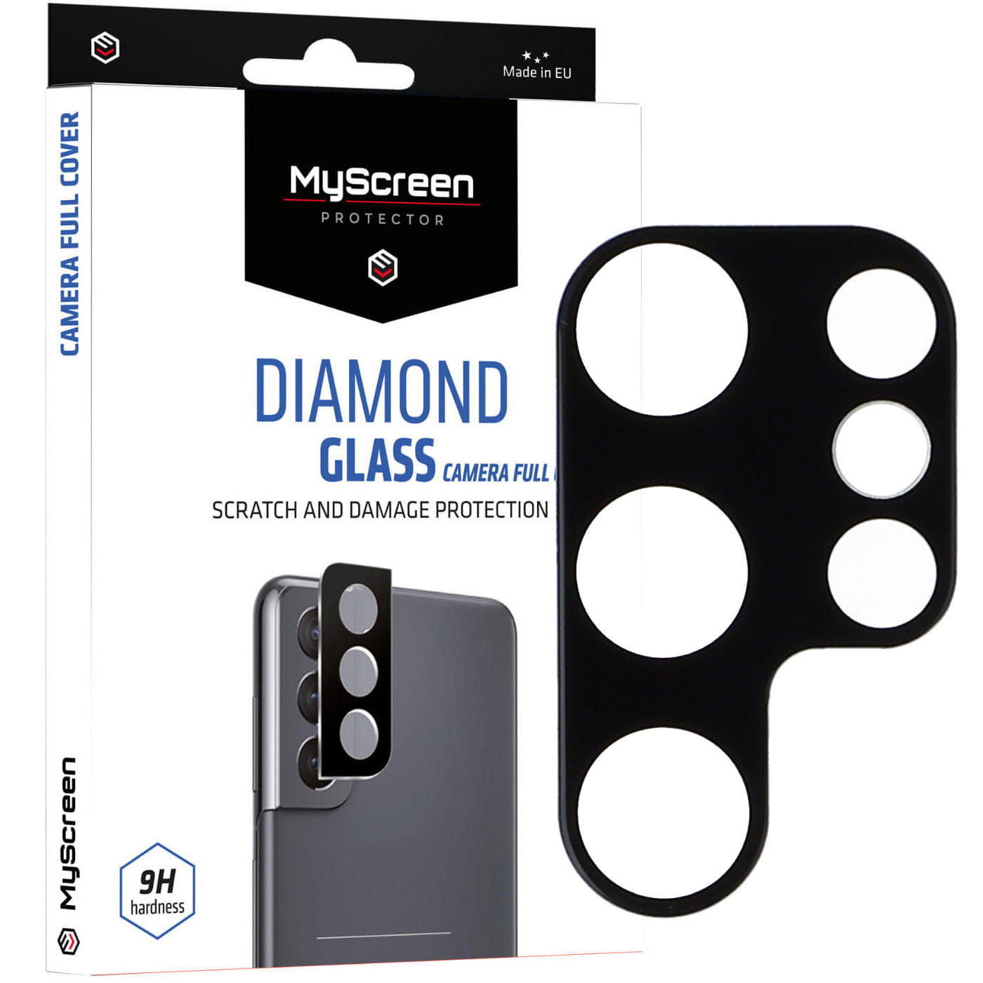 Gehärtetes Glas für die Kamera MyScreen Diamond Glass Camera Full Cover für Samsung Galaxy S22 Ultra, Schwarz