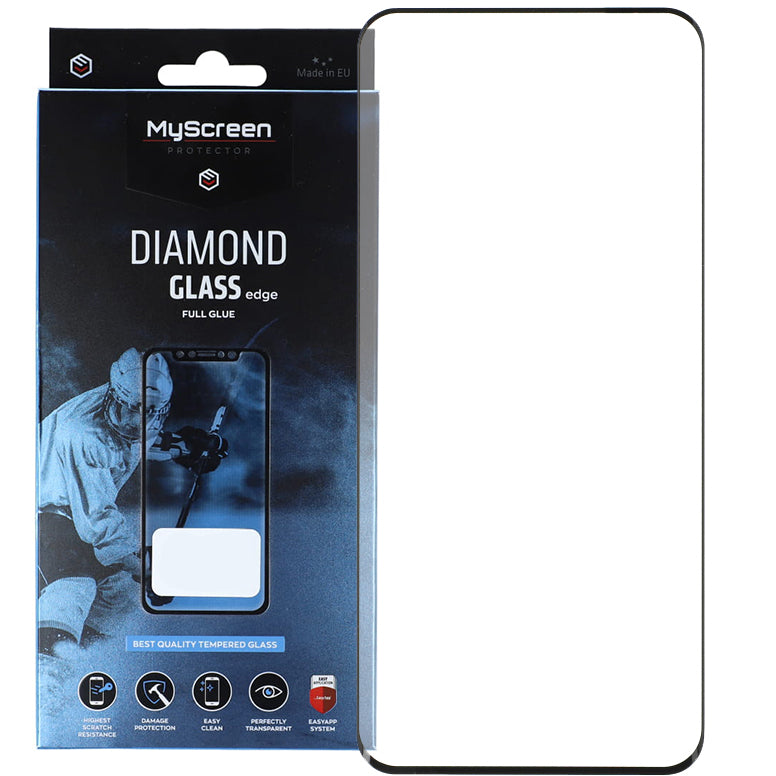Glas MyScreen Diamond Glass Edge 3D für Honor Magic6 Lite 5G, Schwarzer Rahmen