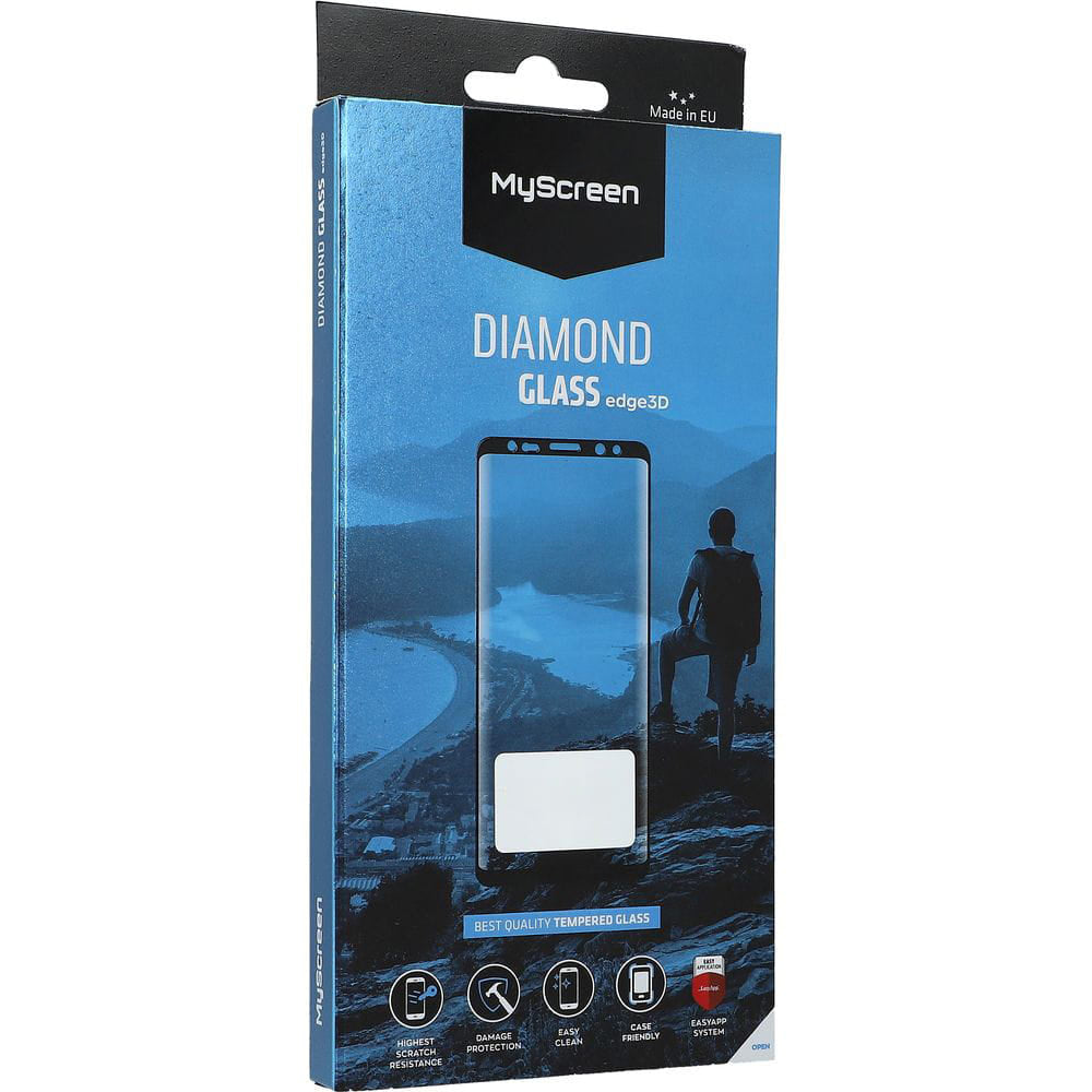 Gehärtetes Glas für Honor Magic7 Pro MyScreen Diamond Glass Edge 3D, Schwarzer Rahmen
