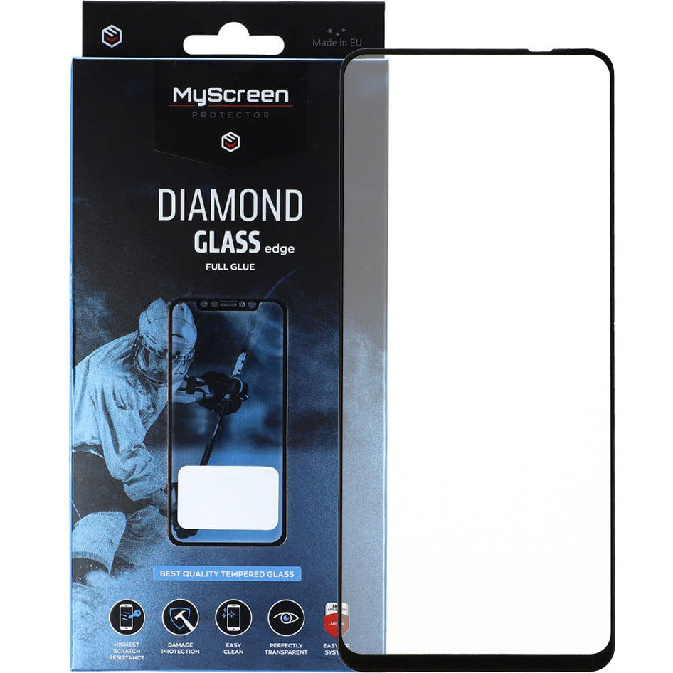 Glas für Motorola Moto G04 / G24 Power, MyScreen Diamond Glass Edge FG, Schwarzer Rahmen