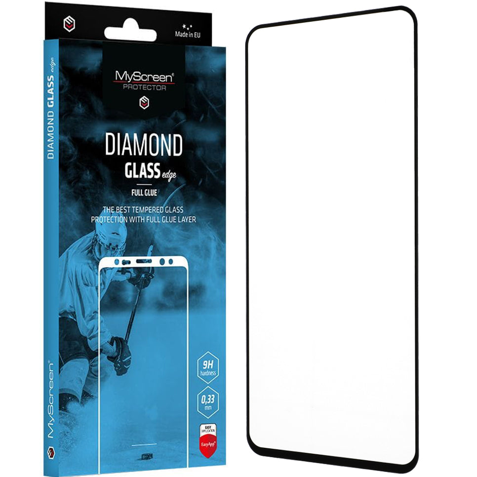 Gehärtetes Glas für Tecno Spark 20 Pro, MyScreen Diamond Glass Edge FG, Schwarzer Rahmen