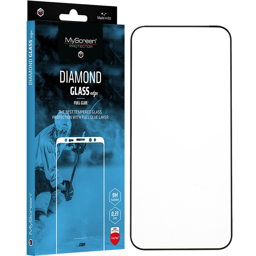 Gehärtetes Glas für Google Pixel 10 Pro XL / 9 Pro XL, MyScreen Diamond Glass Edge FG, Schwarzer Rahmen