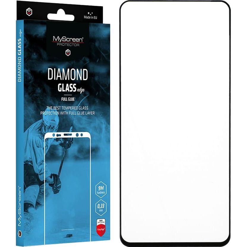 Gehärtetes Glas für OnePlus Nord CE4 Lite 5G, MyScreen Diamond Glass Edge FG, Schwarzer Rahmen
