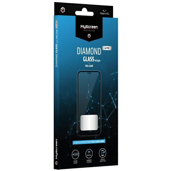 Gehärtetes Glas MyScreen Diamond Glass Edge Lite Full Glue für Xiaomi Poco X5 Pro 5G / X5 5G, schwarzer Rahmen
