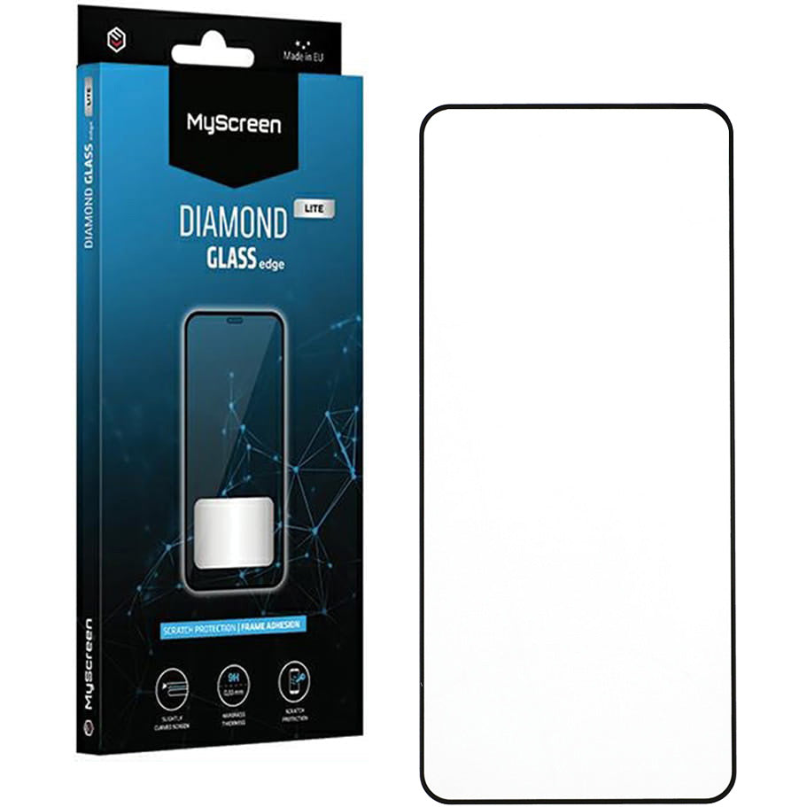 Glas für Galaxy A35 5G, MyScreen Diamond Glass Edge Lite FG, Schwarzer Rahmen