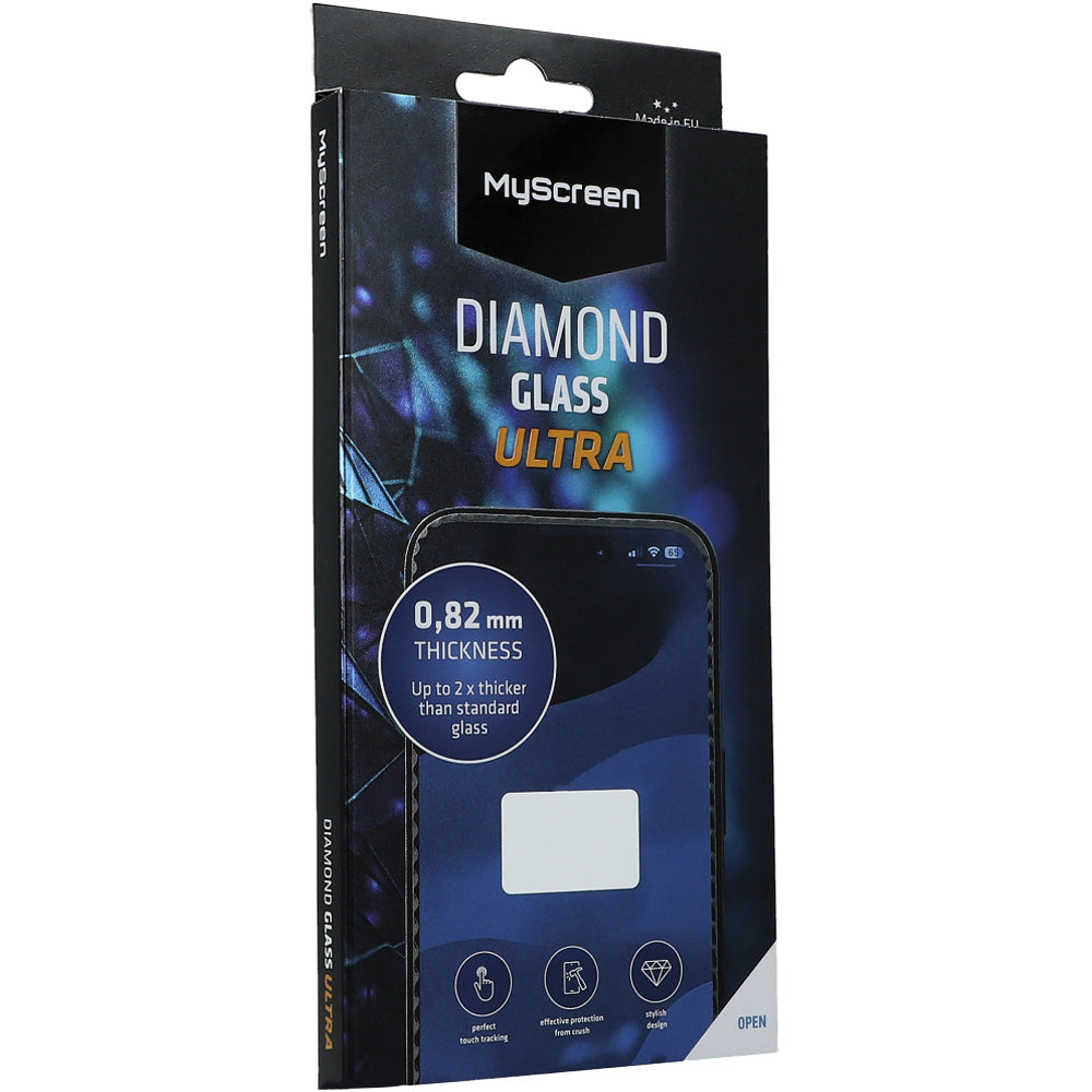Gehärtetes Glas für iPhone 14 Pro Max, MyScreen Diamond Glass Ultra, Schwarzer Rahmen