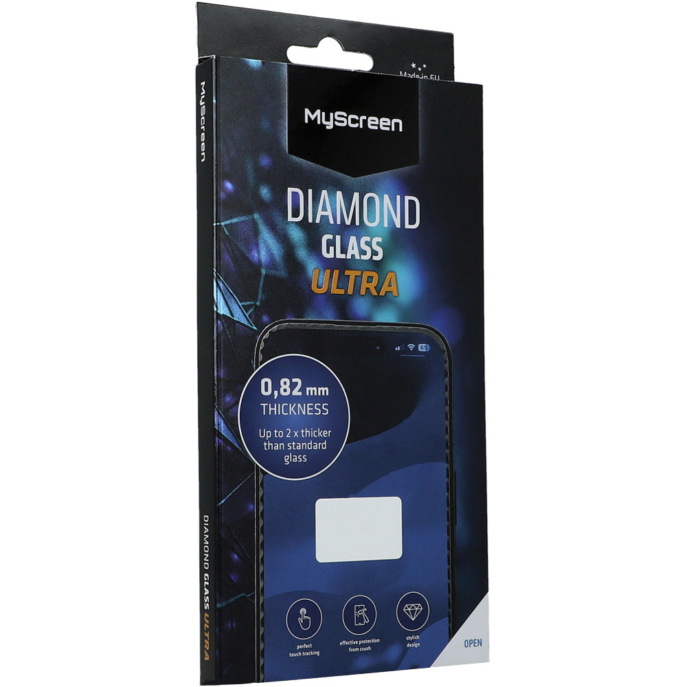 Gehärtetes Glas für iPhone 15 Plus, MyScreen Diamond Glass Ultra, Schwarzer Rahmen