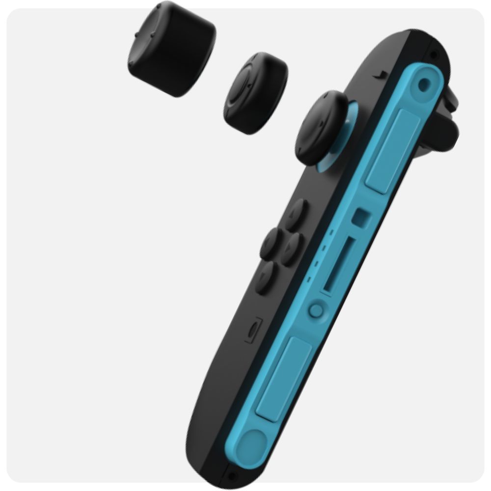 Joystickkappen für Nintendo Switch 2, YAXO Thumbstick Set, Schwarz