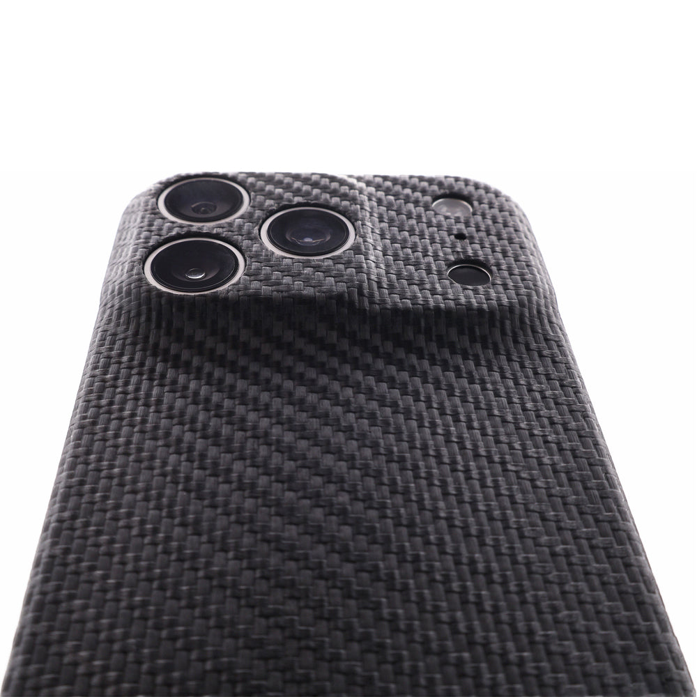 Handyhülle für Apple iPhone 17 Pro, Nevox CarbonSeries, Schwarz