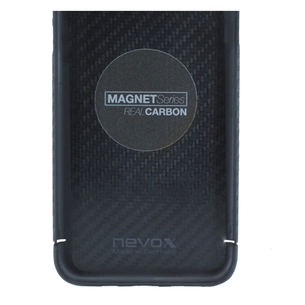 Handyhülle für Galaxy S26 Plus, Nevox Carbon Series Magnet, Schwarz