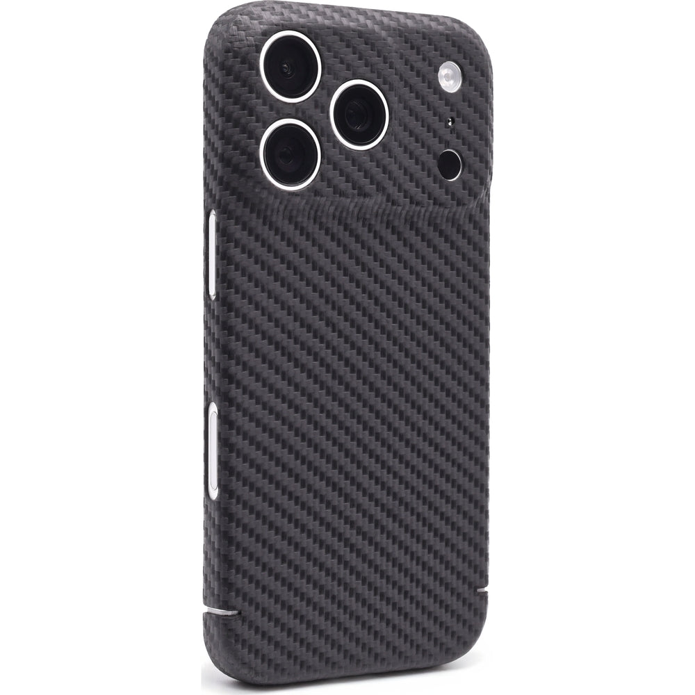 Handyhülle für iPhone 17 Pro, Nevox CarbonSeries Magnet Series, Schwarz