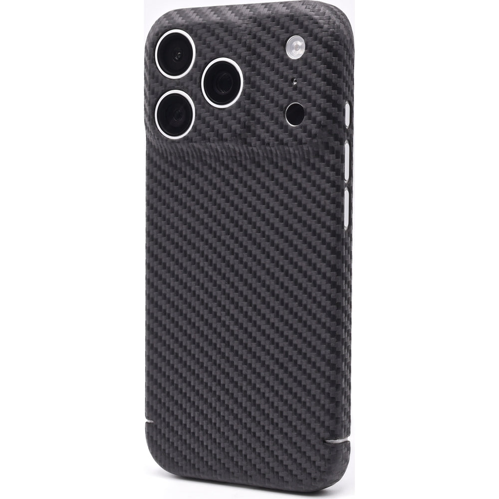Handyhülle für iPhone 17 Pro, Nevox CarbonSeries Magnet Series, Schwarz