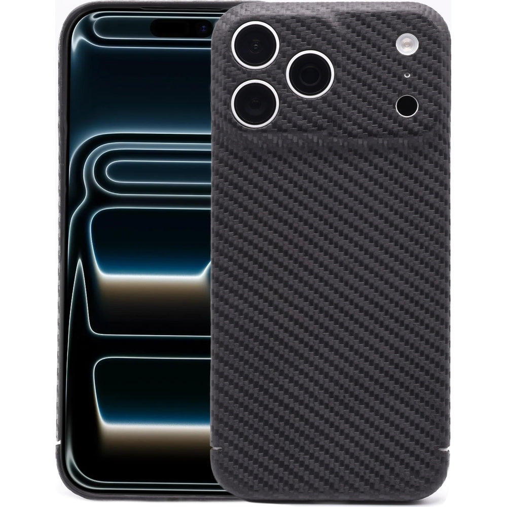 Handyhülle für iPhone 17 Pro Max, Nevox CarbonSeries Magnet Series, Schwarz