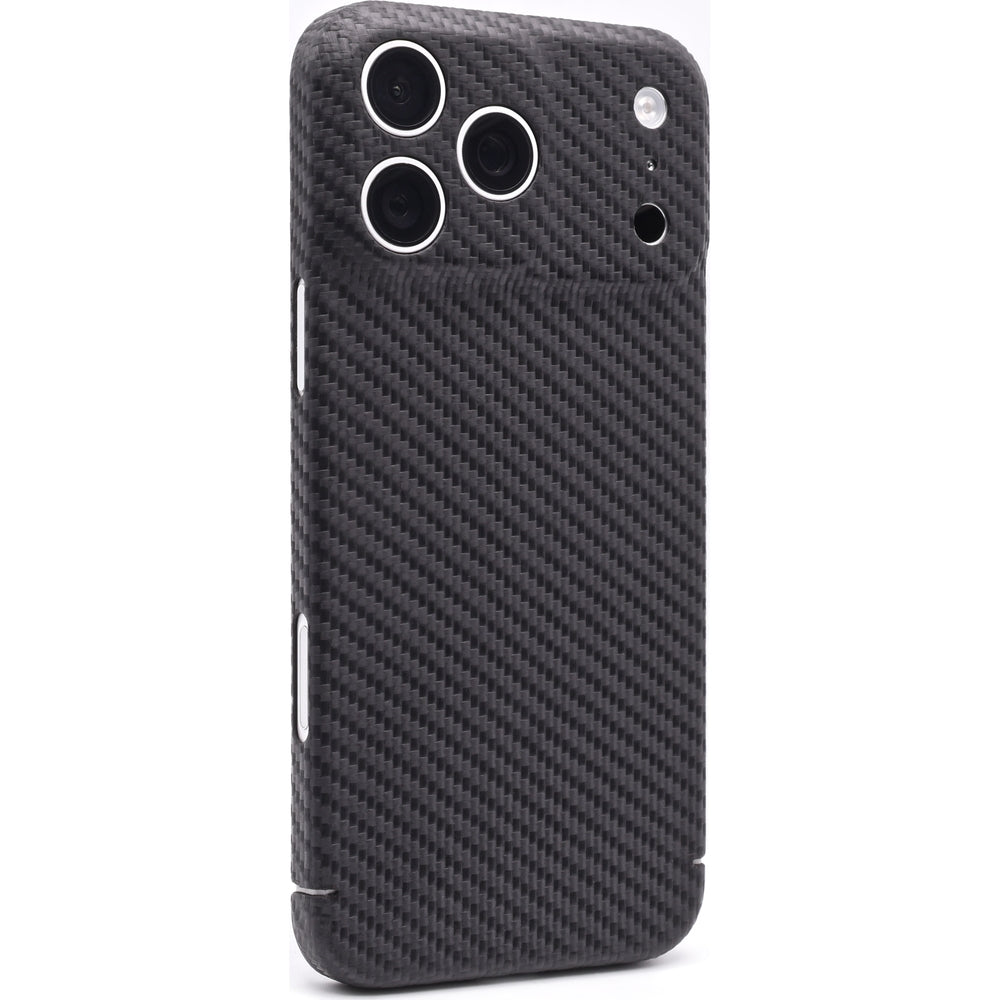 Handyhülle für iPhone 17 Pro Max, Nevox CarbonSeries Magnet Series, Schwarz