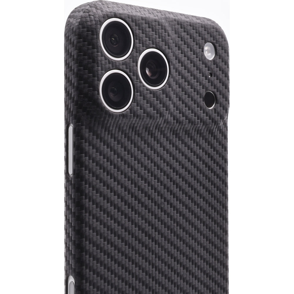 Handyhülle für iPhone 17 Pro Max, Nevox CarbonSeries Magnet Series, Schwarz