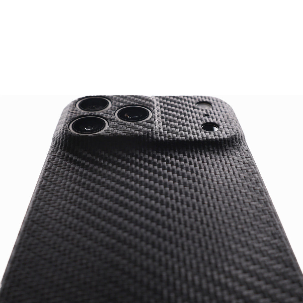 Handyhülle für Apple iPhone 17 Pro Max, Nevox CarbonSeries, Schwarz