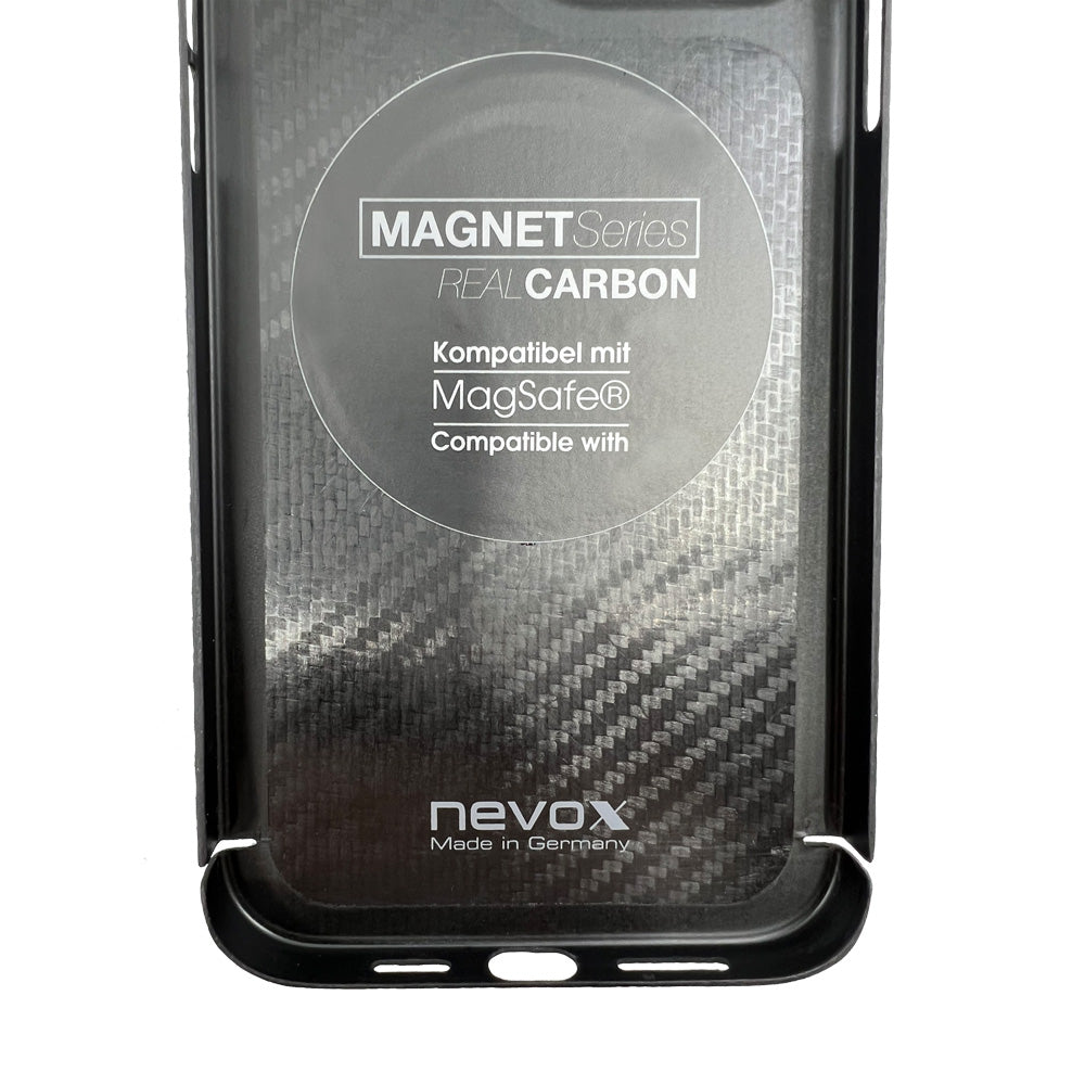 Schutzhülle Nevox CarbonSeries Magnet Series für iPhone 16 Pro Max, Schwarz
