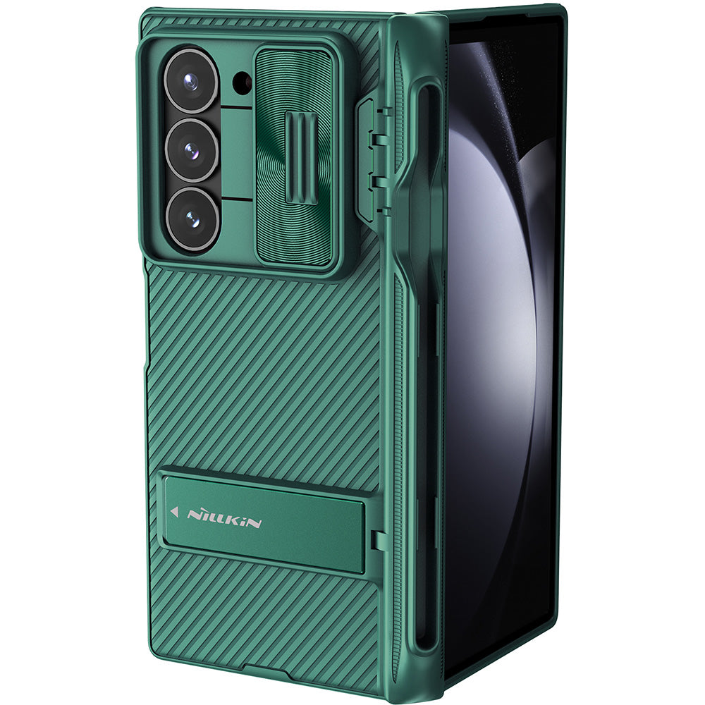 Handyhülle mit Kameraschutz für Galaxy Z Fold6, Nillkin CamShield Fold Pen, Dunkelgrün