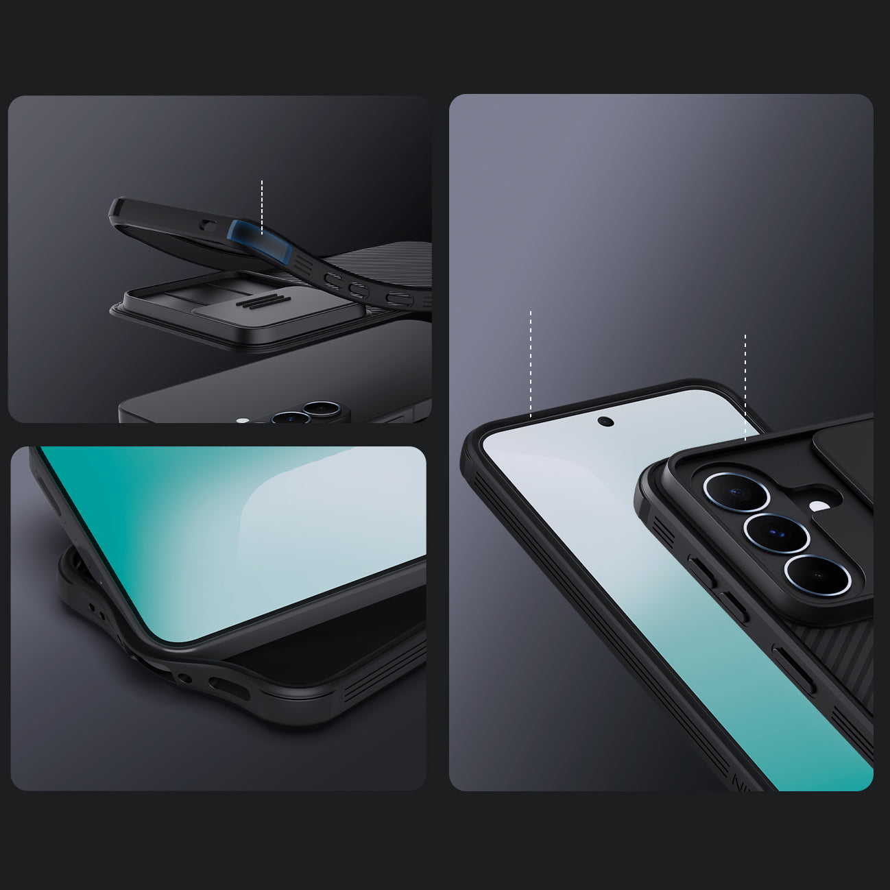 Handyhülle für Galaxy A37 5G, Nillkin CamShield Pro, Schwarz
