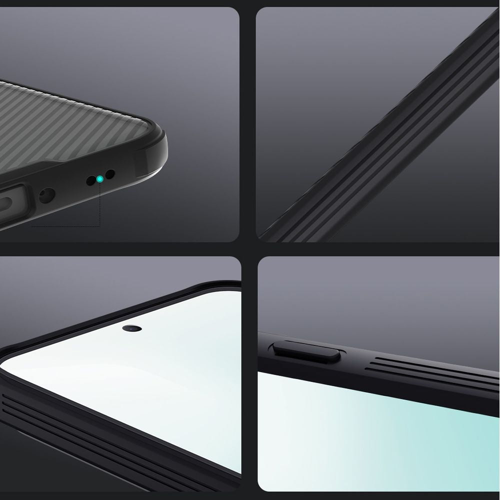 Handyhülle mit Kameraschutz für Galaxy A37, Nillkin CamShield Pro, Durchscheinend mit schwarzen Rahmen