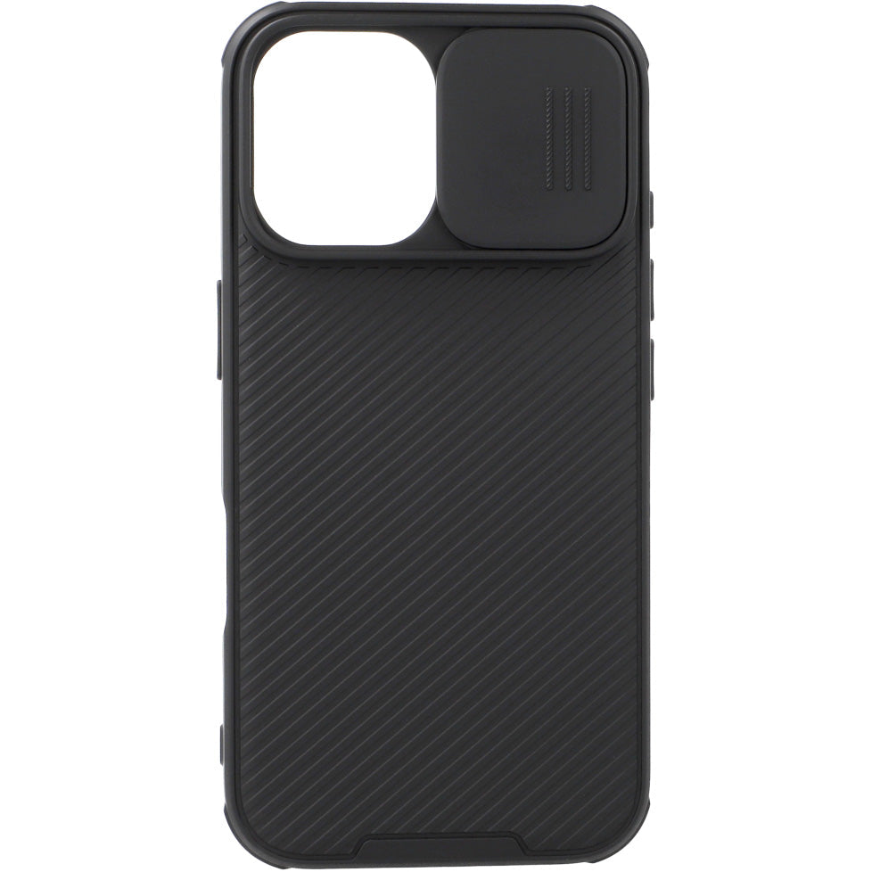 Schutzhülle für iPhone 16, Nillkin CamShield Pro, Schwarz