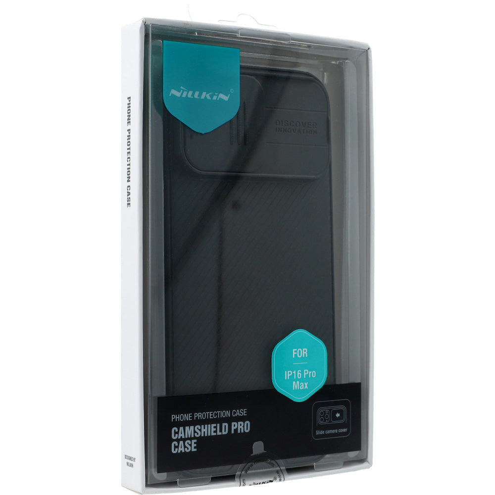 Schutzhülle für iPhone 16 Pro Max, Nillkin CamShield Pro, Schwarz