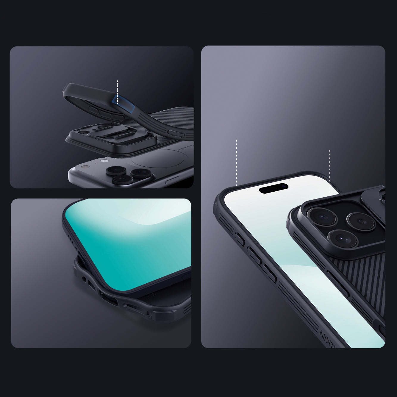 Handyhülle für iPhone 17 Pro, Nillkin CamShield Pro, Schwarz