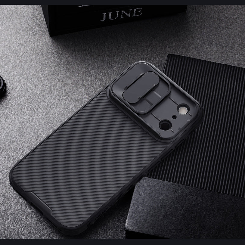 Handyhülle für iPhone 17 Pro, Nillkin CamShield Pro, Schwarz