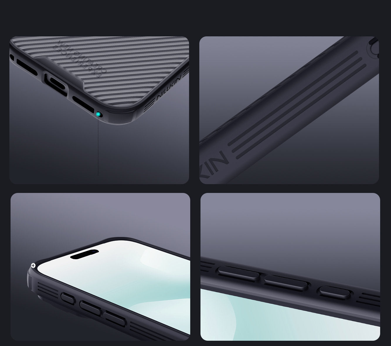 Handyhülle für iPhone 17 Pro, Nillkin CamShield Pro, Durchscheinend-Schwarz