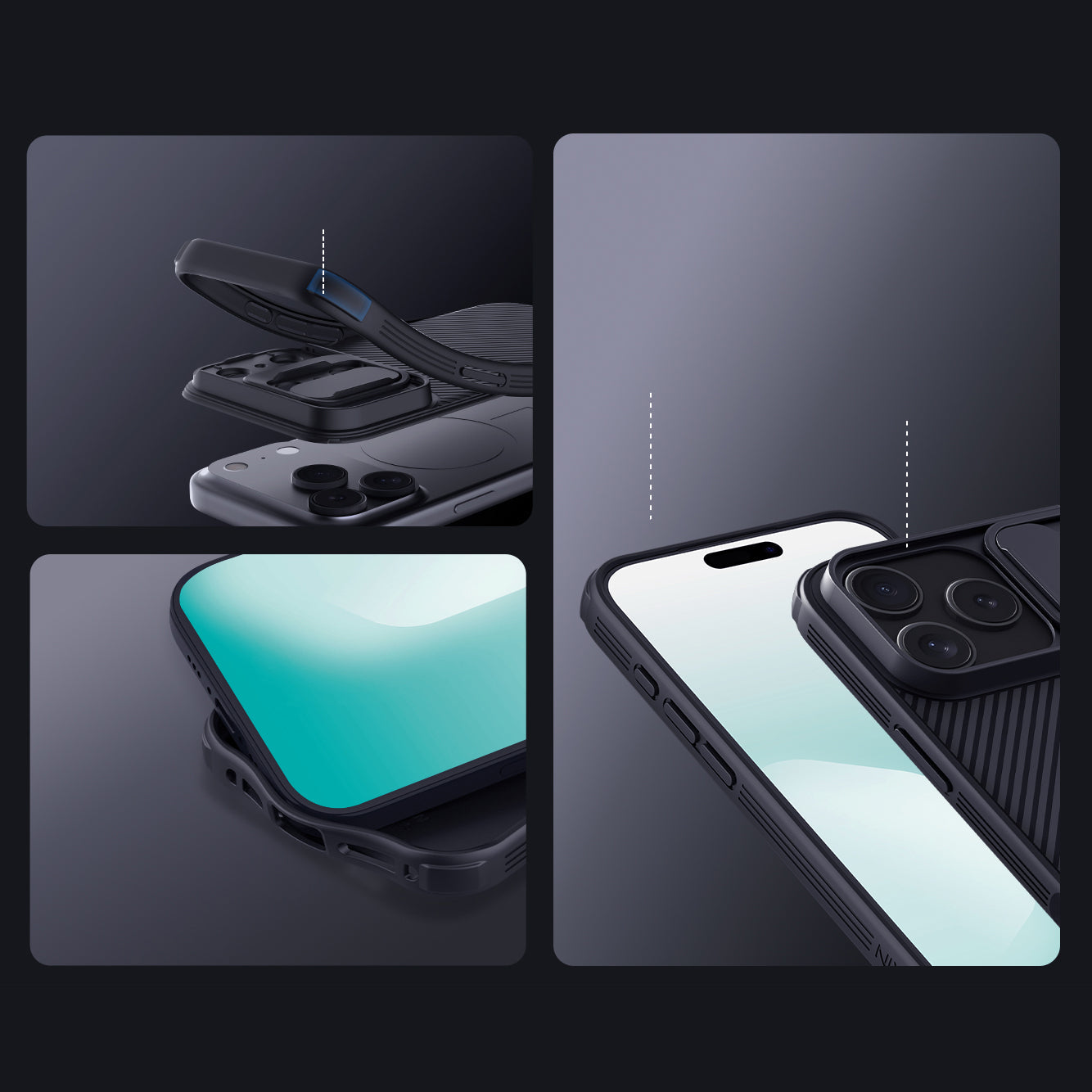 Handyhülle für iPhone 17 Pro Max, Nillkin CamShield Pro, Schwarz