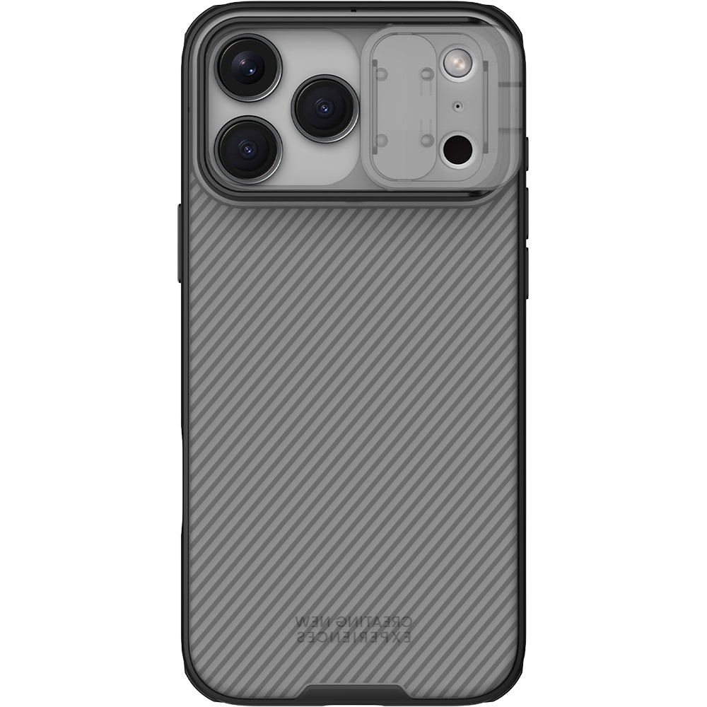 Handyhülle für iPhone 17 Pro Max, Nillkin CamShield Pro, Durchscheinend-Schwarz