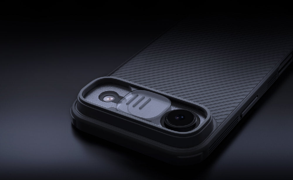 Handyhülle für iPhone Air, Nillkin CamShield Pro, Durchscheinend-Schwarz