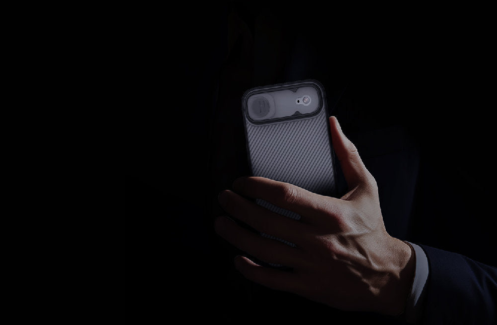 Handyhülle für iPhone Air, Nillkin CamShield Pro, Durchscheinend-Schwarz
