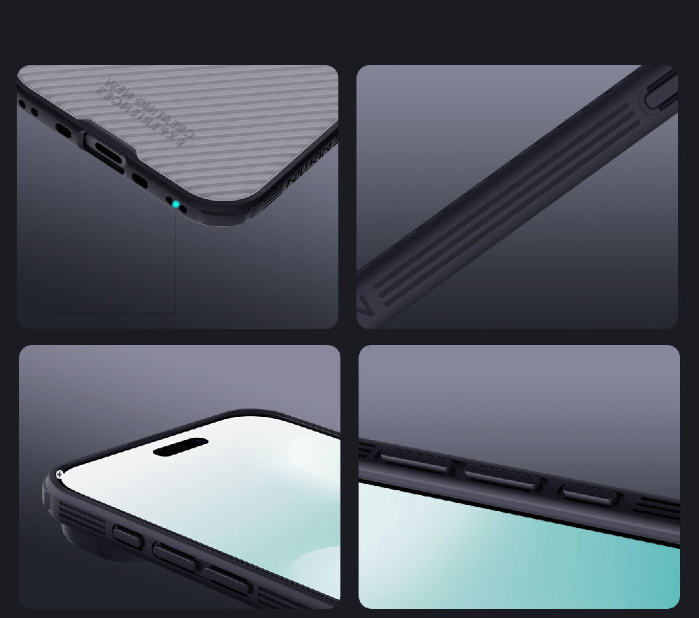 Handyhülle für iPhone Air, Nillkin CamShield Pro, Durchscheinend-Schwarz