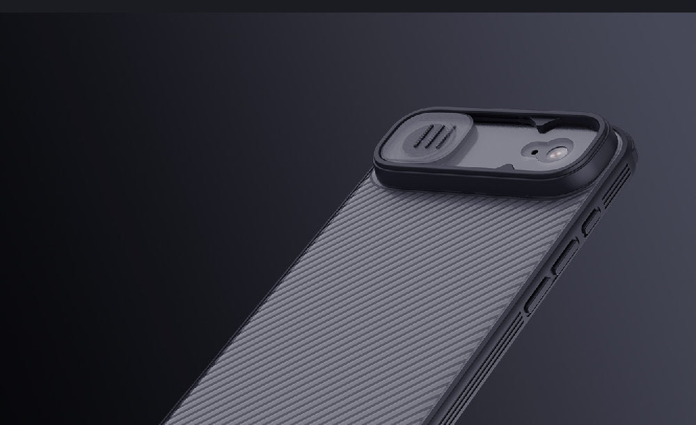 Handyhülle für iPhone Air, Nillkin CamShield Pro, Durchscheinend-Schwarz