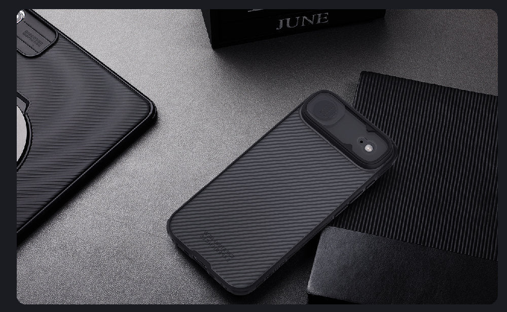 Handyhülle für iPhone Air, Nillkin CamShield Pro, Durchscheinend-Schwarz