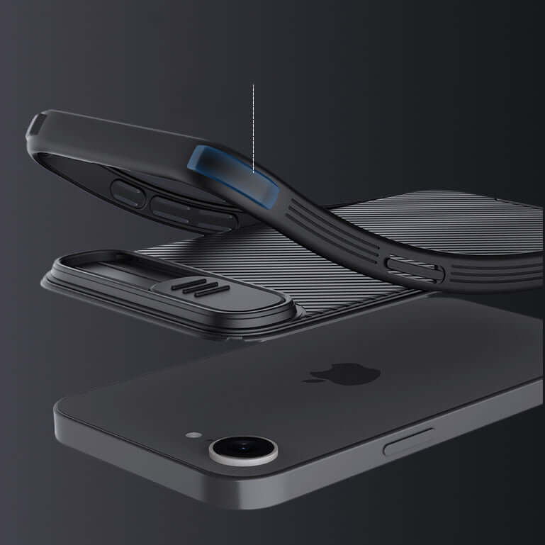 Handyhülle für iPhone 17e / 16e mit MagSafe, Nillkin CamShield Pro Magnetic, Schwarz
