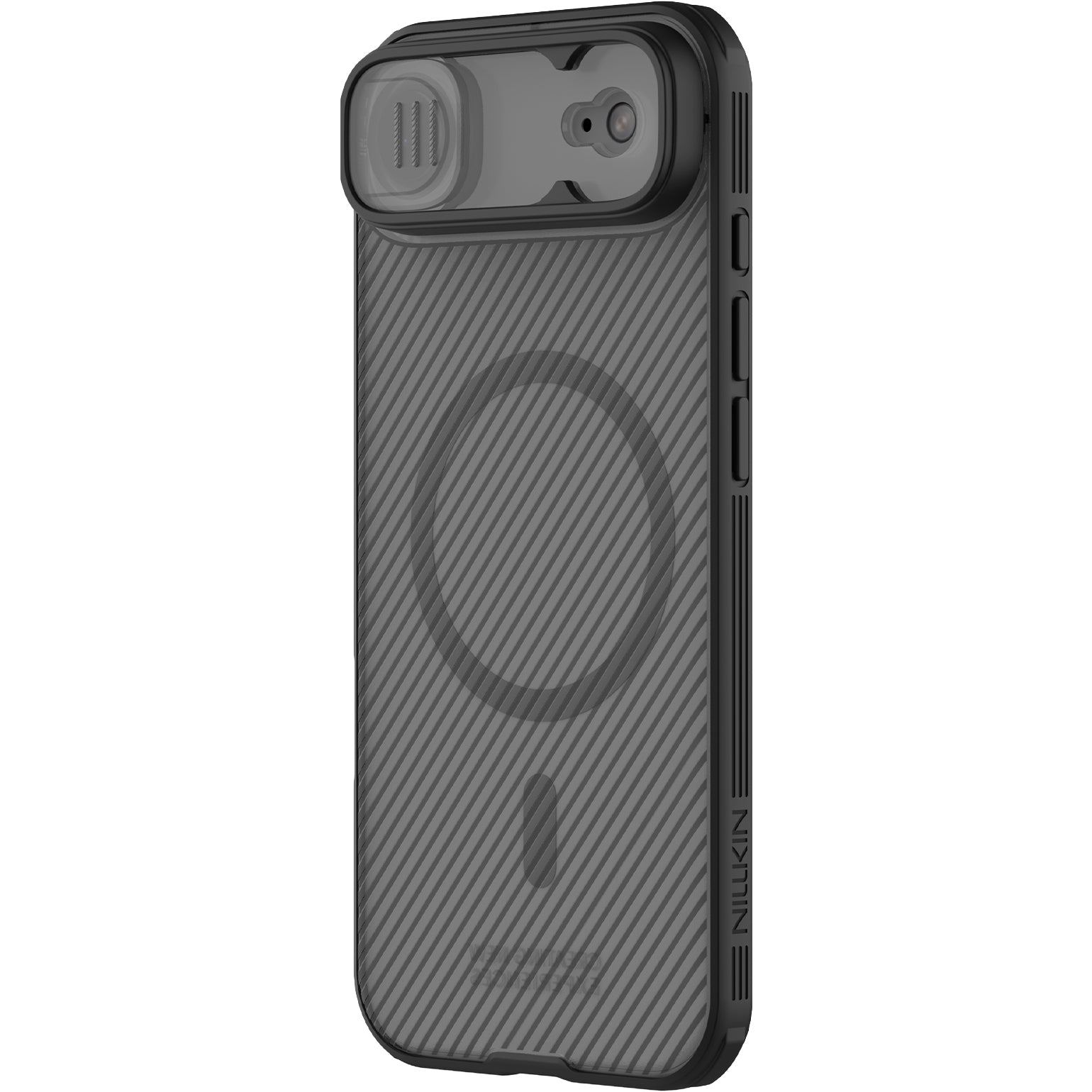 Handyhülle für iPhone Air, Nillkin CamShield Pro Magnetic mit MagSafe, Durchscheinend-Schwarz
