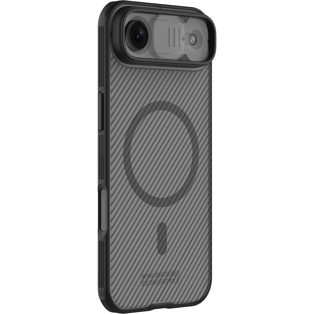 Handyhülle für iPhone Air, Nillkin CamShield Pro Magnetic mit MagSafe, Durchscheinend-Schwarz