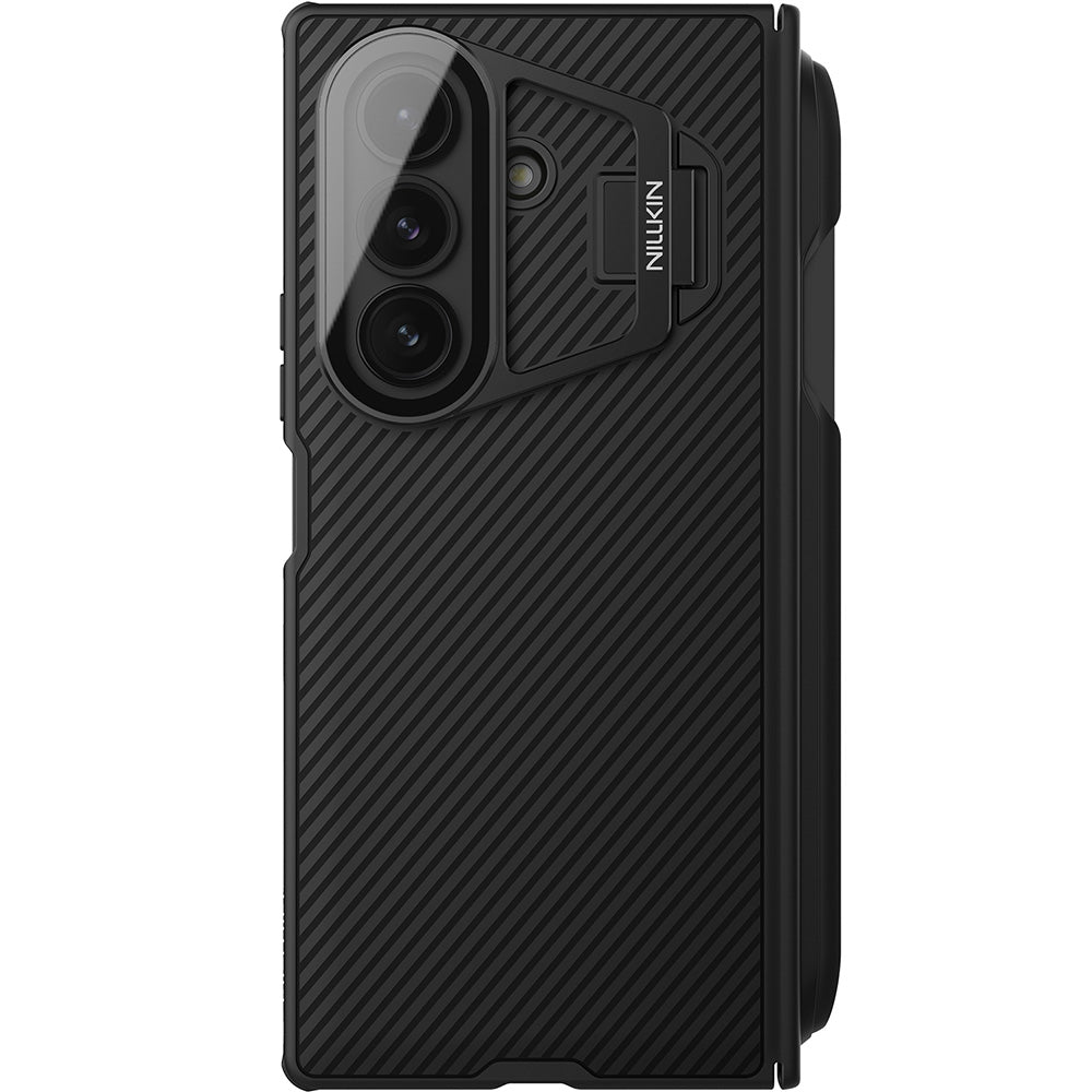 Handyhülle mit Kameraschutz und Stift für Galaxy Z Fold7, Nillkin CamShield Prop Magnetic, Schwarz