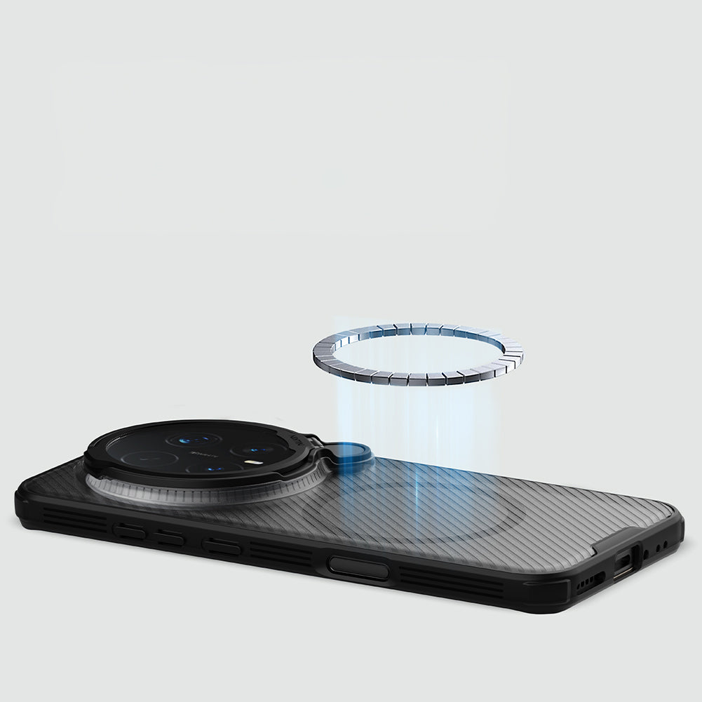 Handyhülle für Honor Magic8 Pro, Nillkin CamShield Prop Magnetic mit MagSafe, Transluzent mit Schwarz