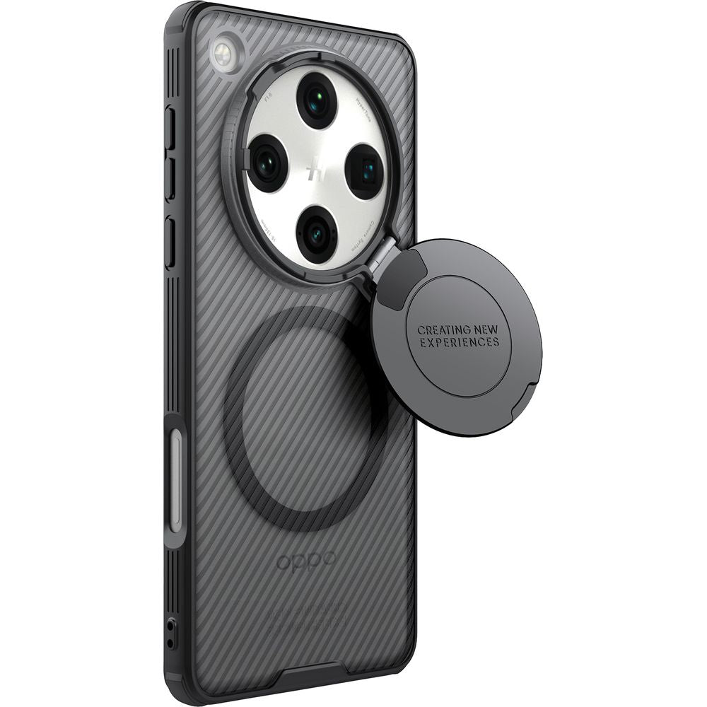 Handyhülle für Oppo Find X8 Pro, Nillkin CamShield Prop Magnetic mit MagSafe, Rauchfarben-Schwarz