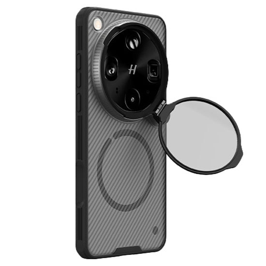 Handyhülle für Oppo Find X9 Ultra, Nillkin CamShield Prop Magnetic mit MagSafe, Transluzent mit Schwarz
