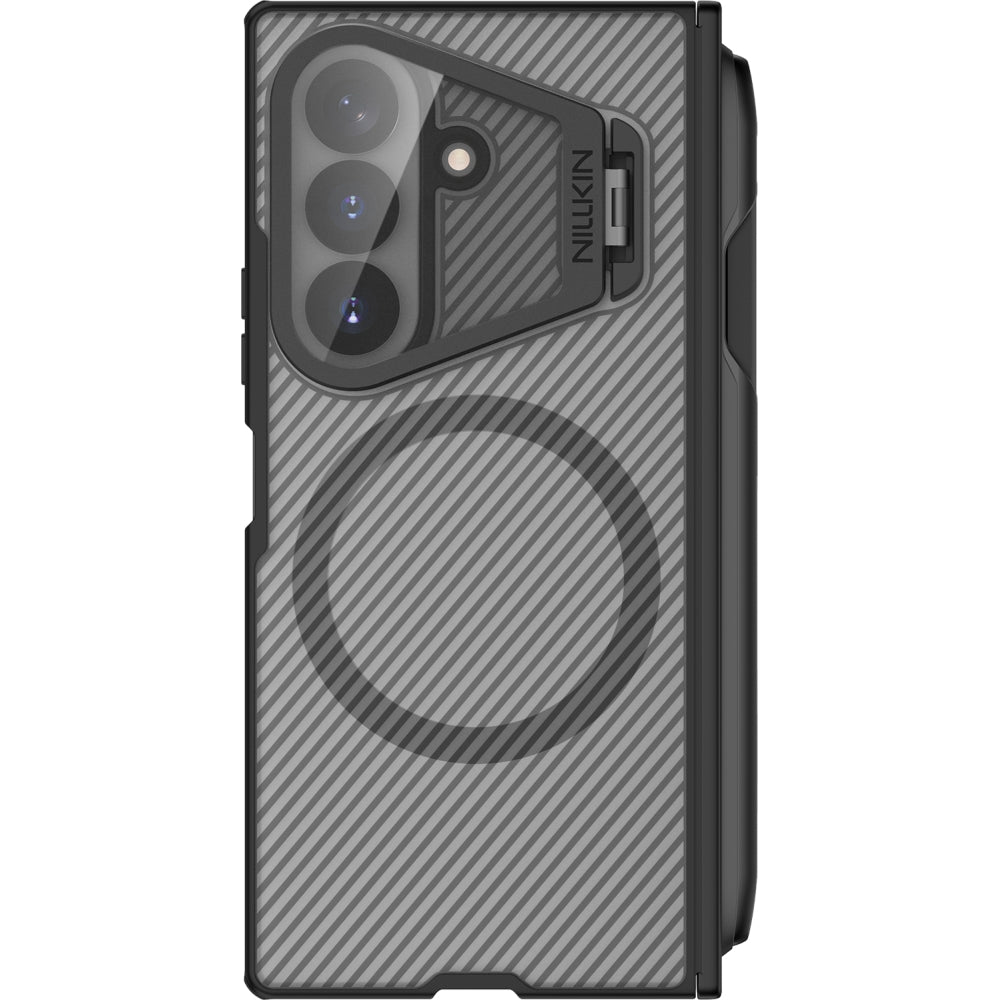 Handyhülle mit Stylus für Galaxy Z Fold8 Ultra, Nillkin CamShield Prop Magnetic mit MagSafe, Transparent Schwarz